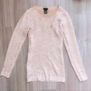 Gold Metallic Sequin Sweater
